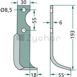 Nóż wygięty - 180BCS-13L-347693376