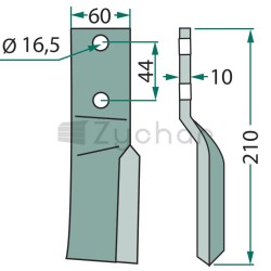 Nóż wirnika - 180BRE-16L-347694137