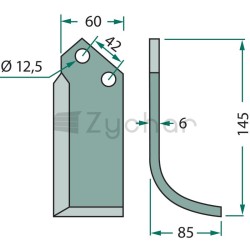 Nóż wygięty - 180COM-07R-347693401