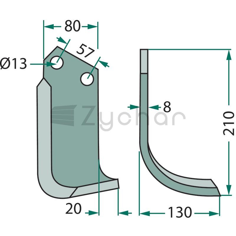 Nóż wygięty - 180HOW-05L-347694359