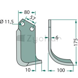 Nóż wygięty - 180HOW-22L-347693441