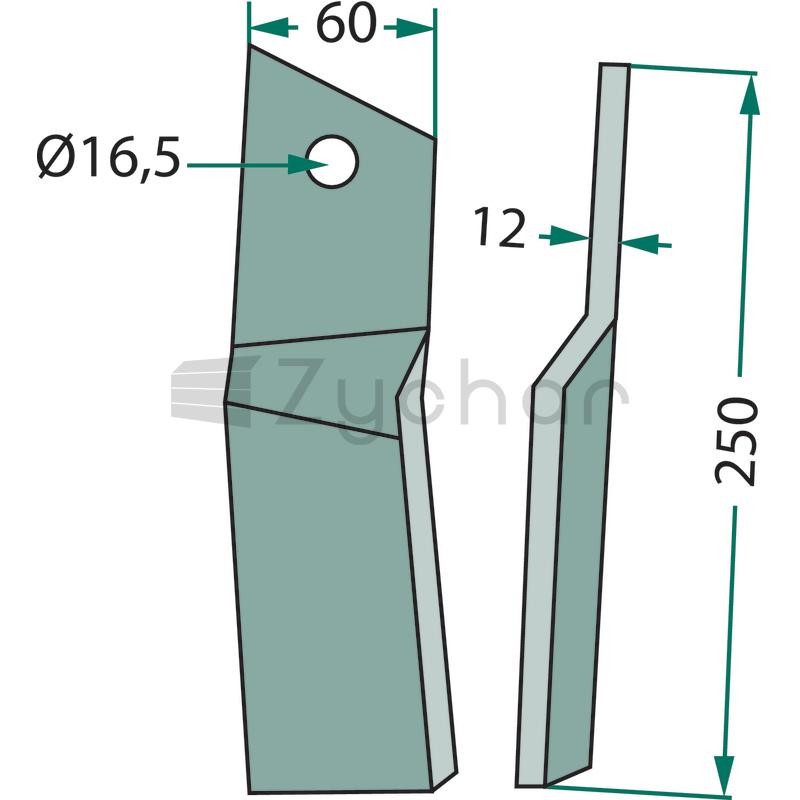 Nóż wirnika - 180HOW-43R-347694117