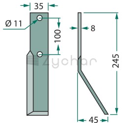 Nóż rotacyjny - 180IND-06R-347694151