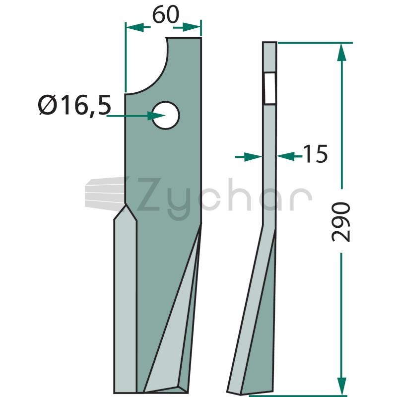 Nóż wirnika - 180KUH-47R-347694955