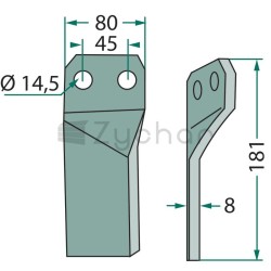 Nóż wirnika - 180MAS-32L-347695091