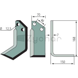 Nóż kątowy - 180MUR-12L-347693841