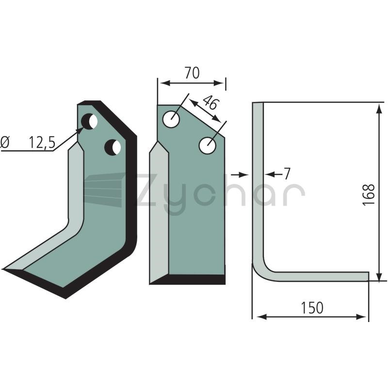 Nóż kątowy - 180MUR-12L-347693841
