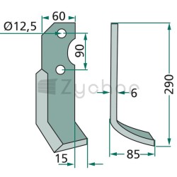 Nóż wygięty - 180PEG-07L-347695164