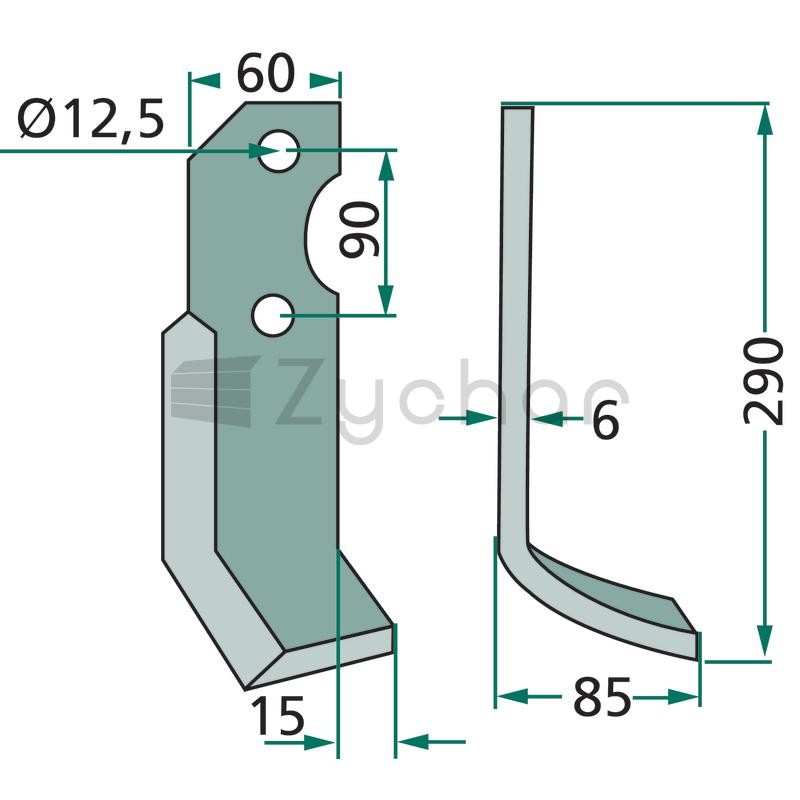 Nóż wygięty - 180PEG-07L-347695164
