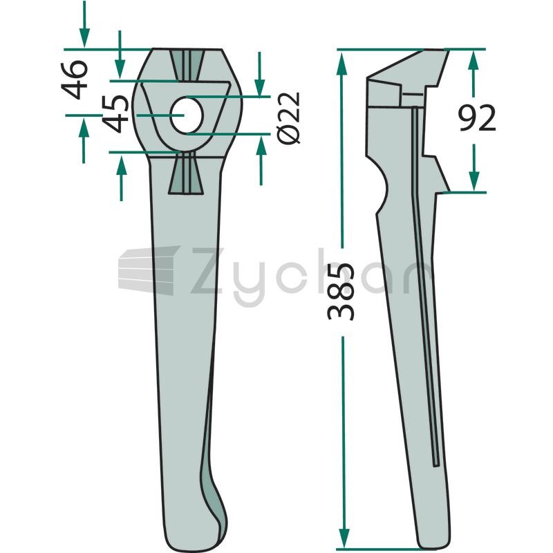 Ząb brony aktywnej - 180RH-116-L.1-347696009