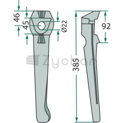 Ząb brony aktywnej - 180RH-116-R.1-347696011