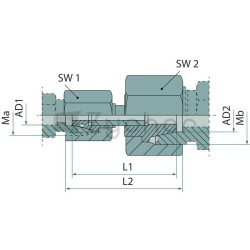 Złącze DMO M18x1,5 12 L / M18x1,5 12 L - 18524389-347708022