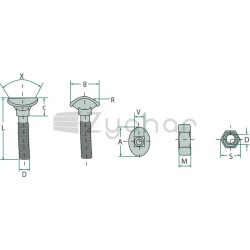 Śruba płużna M10x35 - 18730.002-8/25-347688795