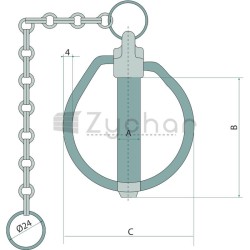 Zawleczka z łańcuchem - 20023248-347729009