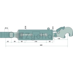 Łącznik górny hydrauliczny - 20028002-347718846