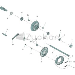 Wałek hamulca - 220301F306-347746697
