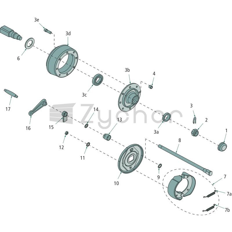 Wałek hamulca - 220301F509-347746959