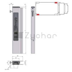 Verschluss T50, Links, H = 600mm - 2208801466-347750644