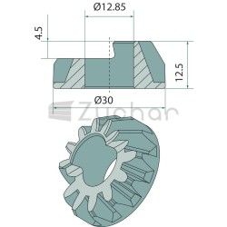 Kegelrad Z=12 - 2209900114-347733003
