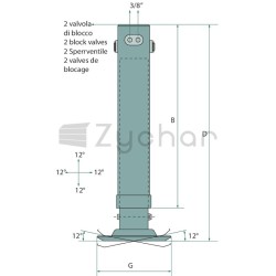 Stopka podpor., 4-kąt. 110mm, wznios 600 - 220H1160P-347732867