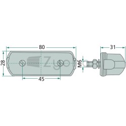 Lampa oświetlenia tablicy rejestracyjnej - 4552KA 001389101-347744011