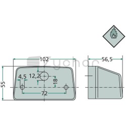 Lampa oświetlenia tablicy rejestracyjnej - 4552KA 998523001-347744023
