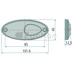 Lampa obrysowa boczna LED - 4552PS 964295061-347744475