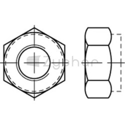 Nakrętka sześciokątna M10x1,5 DIN 985 - 485985 M10 10V-347700147