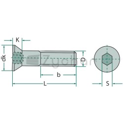 Śruba z łbem stożkowym M12x30 DIN 7991 - 4877991030-347700072