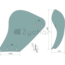 Odkładnica przedpłużka - 56017 3470600 SET-347704659