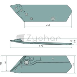Lemiesz z wymiennym dziobem i śrubą - 56028 622172 SET-347700355