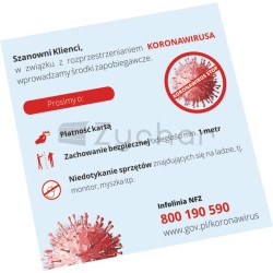 Naklejki na ladę "Środki zapobiegawcze" - 6273026-347709477