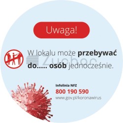 Nakleji "Ograniczenie osób w lokalu" - 6273028-347709489