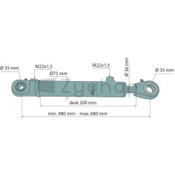 Siłownik hydrauliczny - 6797274025011-347708212
