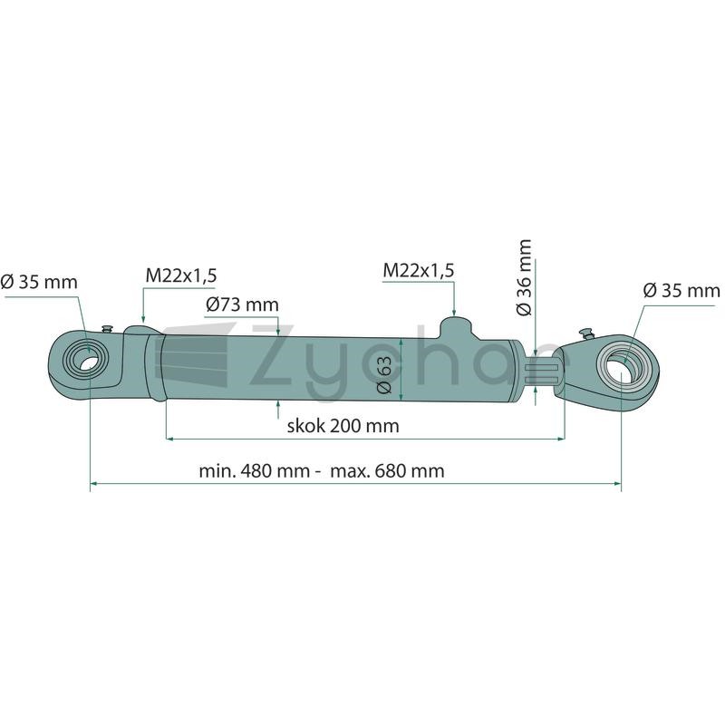 Siłownik hydrauliczny - 6797274025011-347708212