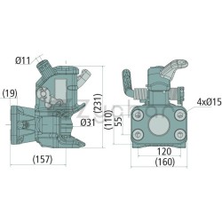 Zaczep automatyczny z kołnierzem - 711180011-347717747