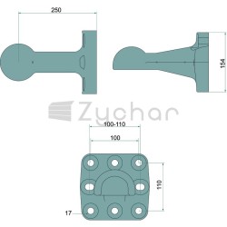 Zaczep kulowy - 770ZKK80/110-347722052