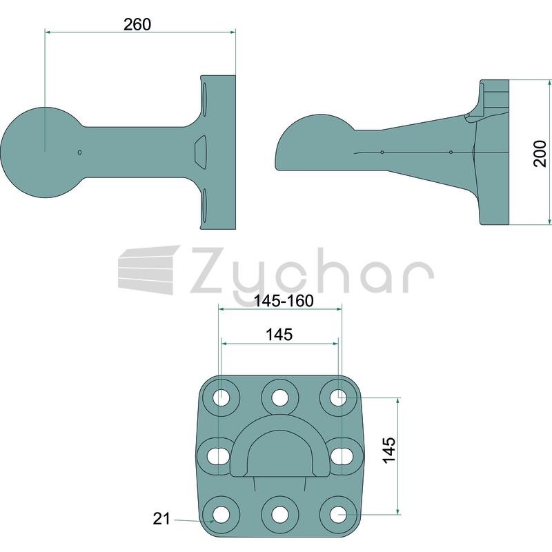 Zaczep kulowy - 770ZKK80/145-347722654