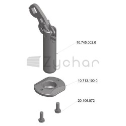 Sworzeń główny zaczepu - zestaw - 77702480012-347720158
