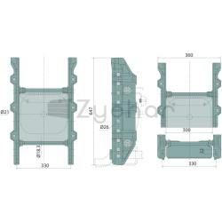 Rama zaczepowa JD czarna - 787880A09102-347724643