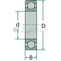 Łożysko kulkowe zwykłe 6206 2RS - 8056206 2RS-347732452