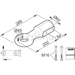 Ucho zaczepu, wersja włoska I45/G - 8141224115-347745735