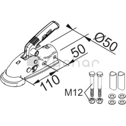 Łączniki kulowe AK 161, ocynkowane Nowe - 8141730808-347749868