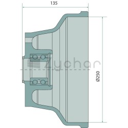 Piasta hamulcowa compl. - 823405242N002-347736507