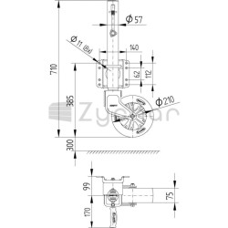 Koło podporowe - 8236D7706.001-347738500