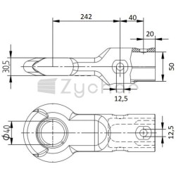Ucho zaczepu DIN - 82398761693-347745440