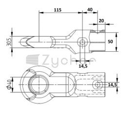 Ucho zaczepu DIN - 82398761993-347745444