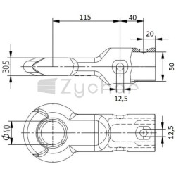 Ucho zaczepu DIN - 82398949393-347745448