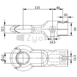 Ucho zaczepu DIN - 82398949493-347745450