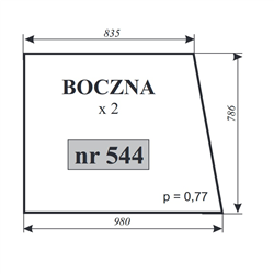 Szyba boczna Zetor 5611 5718-347485437